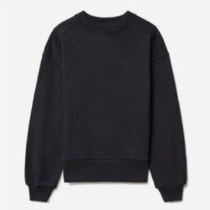 NWT Everlane The Track Oversized Crew Sweatshirt Black Small